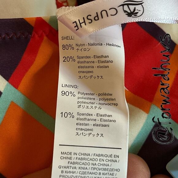 Cupshe Geometric Print One-Piece Swimsuit – Size Large - Picture 11 of 12